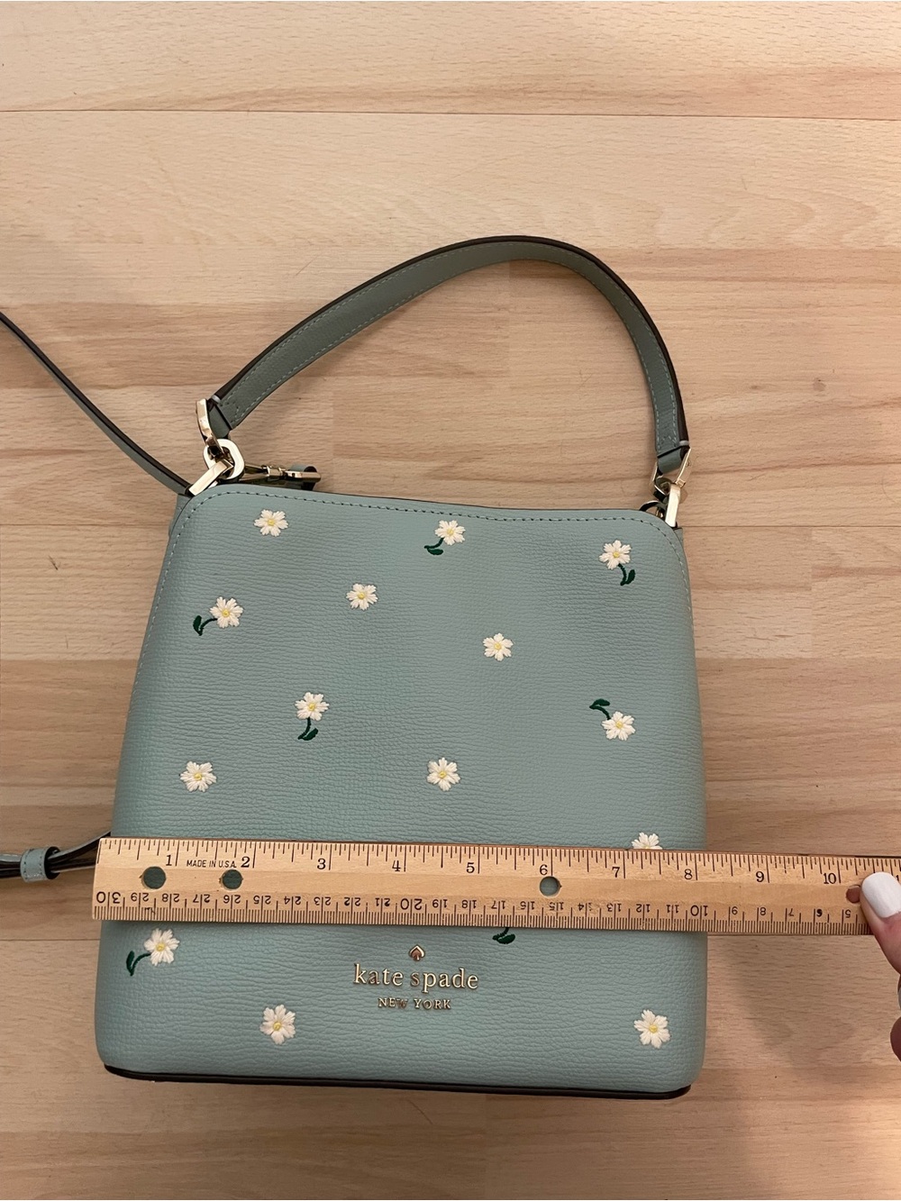 EXCELLENT Kate Spade Daisy Blue Bucket Tote - Crossbody and Small Handle - Picture 14 of 16